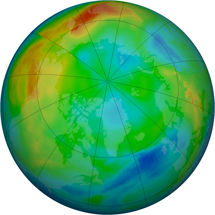 Arctic ozone map for 15 December 1982